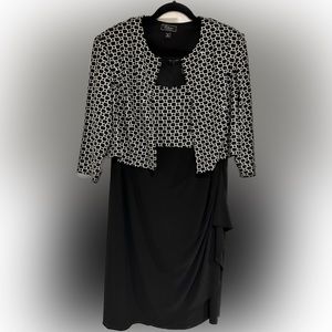 Women’s Dress Barn Collection brand black&white sequin dress, size 16